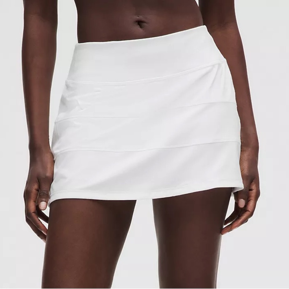 lululemon athletica pace rival mid-rise skirt long WHITE